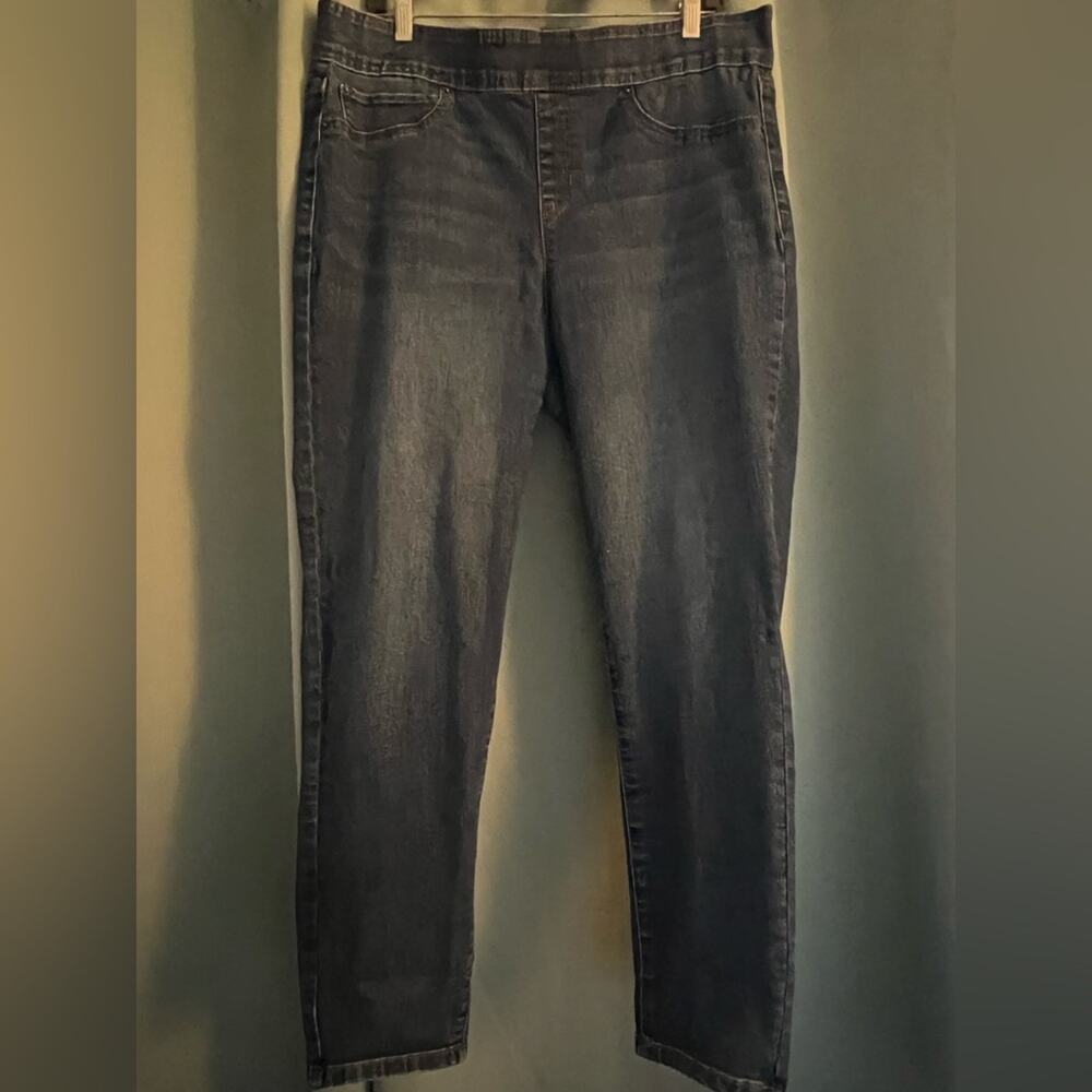 Nicole Miller Blue Denim High Rise Straight Jeans 16
